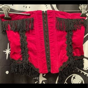 Lip Service Tease-O-Rama Singapore Sling Waist Cincher Red